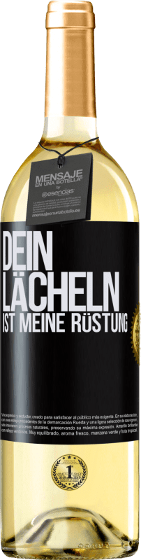 29,95 € | Weißwein WHITE Ausgabe Dein Lächeln ist meine Rüstung Schwarzes Etikett. Anpassbares Etikett Junger Wein Ernte 2024 Verdejo