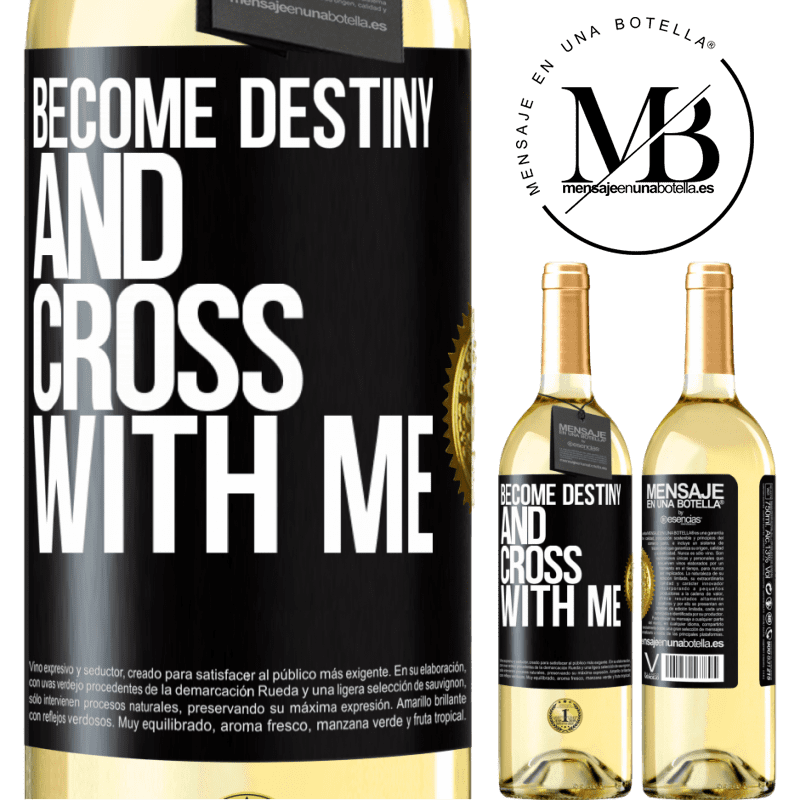 29,95 € Free Shipping | White Wine WHITE Edition Become destiny and cross with me Black Label. Customizable label Young wine Harvest 2024 Verdejo