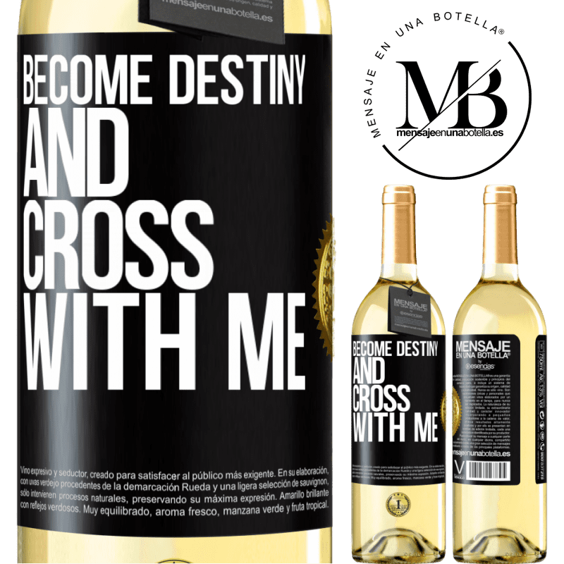 29,95 € Free Shipping | White Wine WHITE Edition Become destiny and cross with me Black Label. Customizable label Young wine Harvest 2025 Verdejo