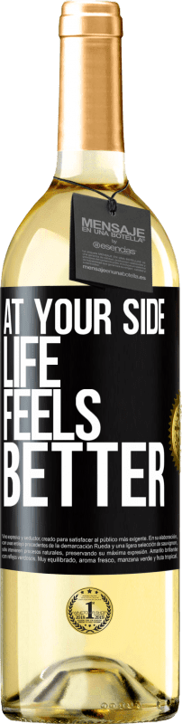 29,95 € | White Wine WHITE Edition At your side life feels better Black Label. Customizable label Young wine Harvest 2023 Verdejo