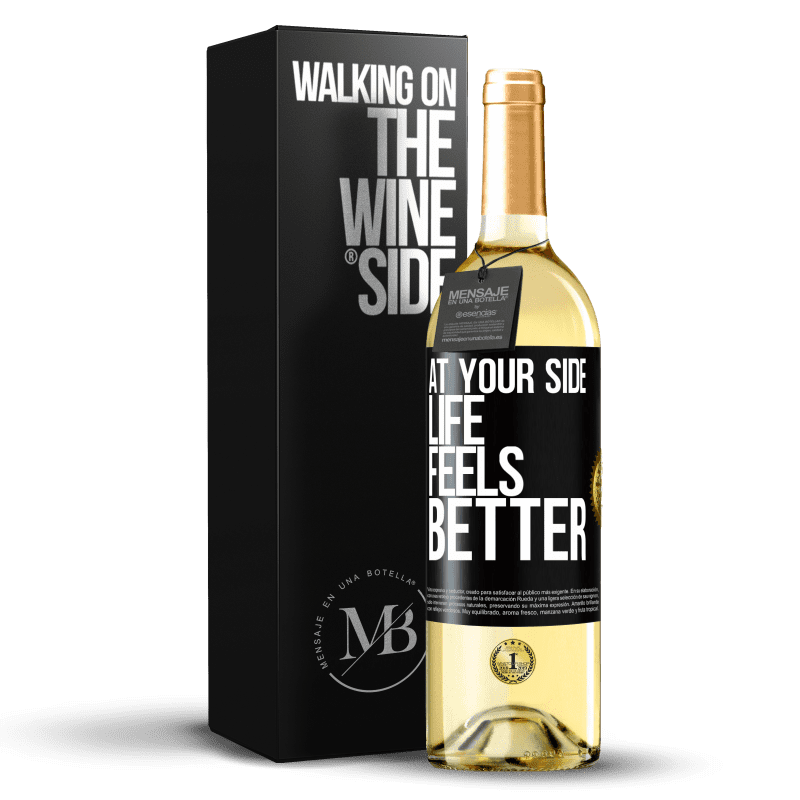 29,95 € Free Shipping | White Wine WHITE Edition At your side life feels better Black Label. Customizable label Young wine Harvest 2023 Verdejo