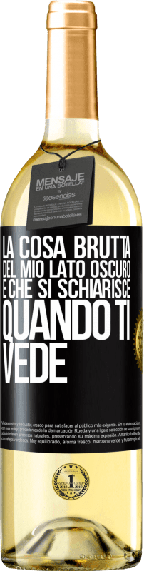 29,95 € | Vino bianco Edizione WHITE La cosa brutta del mio lato oscuro è che si schiarisce quando ti vede Etichetta Nera. Etichetta personalizzabile Vino giovane Raccogliere 2024 Verdejo