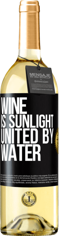 29,95 € Free Shipping | White Wine WHITE Edition Wine is sunlight, united by water Black Label. Customizable label Young wine Harvest 2024 Verdejo