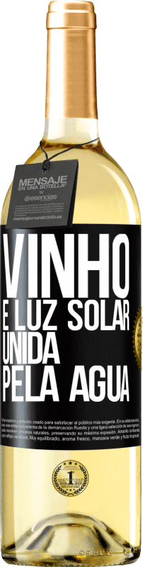 29,95 € | Vinho branco Edição WHITE Vinho é luz solar, unida pela água Etiqueta Preta. Etiqueta personalizável Vinho jovem Colheita 2023 Verdejo