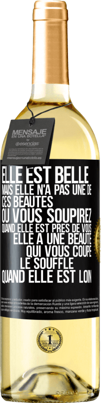 29,95 € | Vin blanc Édition WHITE Elle est belle. Mais elle n'a pas une de ces beautés où vous soupirez quand elle est près de vous. Elle a une beauté qui vous co Étiquette Noire. Étiquette personnalisable Vin jeune Récolte 2025 Verdejo