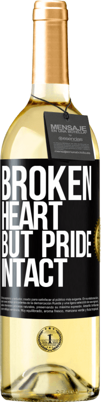 29,95 € | Белое вино Издание WHITE Разбитое сердце Но гордость не повреждена Черная метка. Настраиваемая этикетка Молодое вино Урожай 2023 Verdejo
