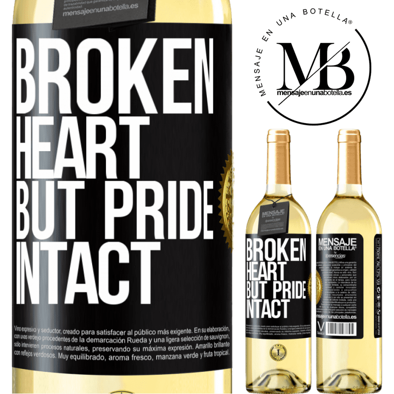 29,95 € Free Shipping | White Wine WHITE Edition The broken heart But pride intact Black Label. Customizable label Young wine Harvest 2022 Verdejo
