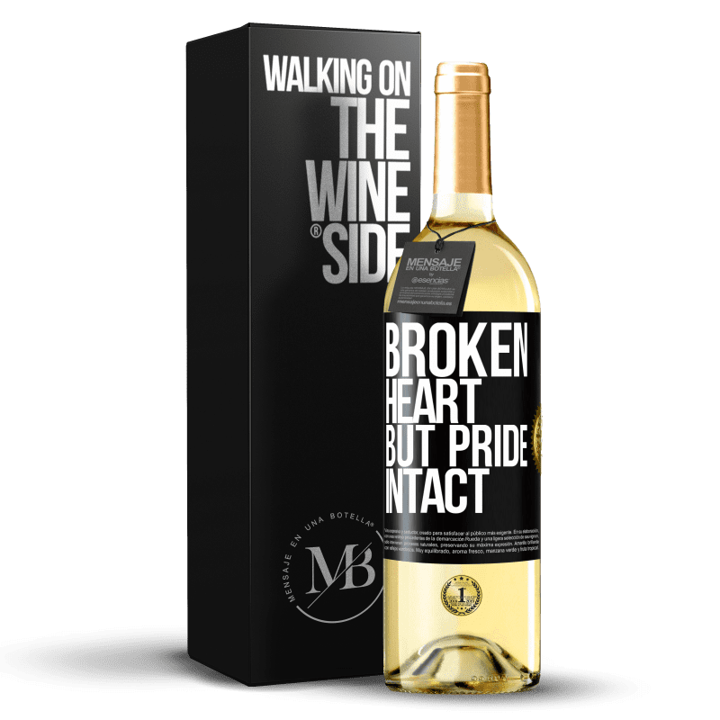 29,95 € Free Shipping | White Wine WHITE Edition The broken heart But pride intact Black Label. Customizable label Young wine Harvest 2023 Verdejo