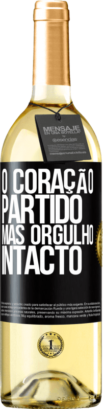 29,95 € Envio grátis | Vinho branco Edição WHITE O coração partido Mas orgulho intacto Etiqueta Preta. Etiqueta personalizável Vinho jovem Colheita 2025 Verdejo