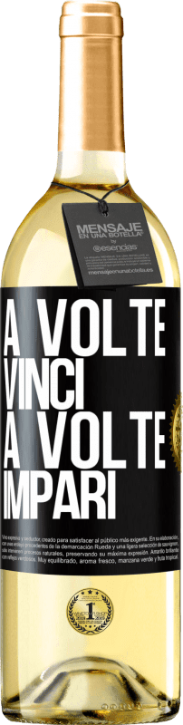 29,95 € | Vino bianco Edizione WHITE A volte vinci, a volte impari Etichetta Nera. Etichetta personalizzabile Vino giovane Raccogliere 2023 Verdejo