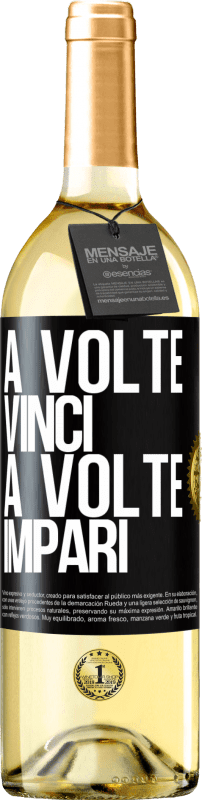 29,95 € | Vino bianco Edizione WHITE A volte vinci, a volte impari Etichetta Nera. Etichetta personalizzabile Vino giovane Raccogliere 2024 Verdejo