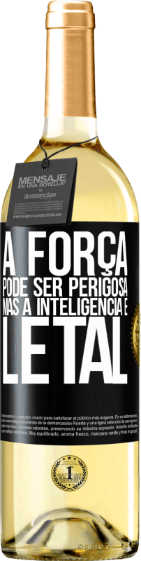 29,95 € | Vinho branco Edição WHITE A força pode ser perigosa, mas a inteligência é letal Etiqueta Preta. Etiqueta personalizável Vinho jovem Colheita 2024 Verdejo