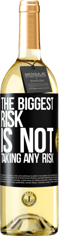 29,95 € | Белое вино Издание WHITE Самый большой риск - не брать на себя никакого риска Черная метка. Настраиваемая этикетка Молодое вино Урожай 2023 Verdejo