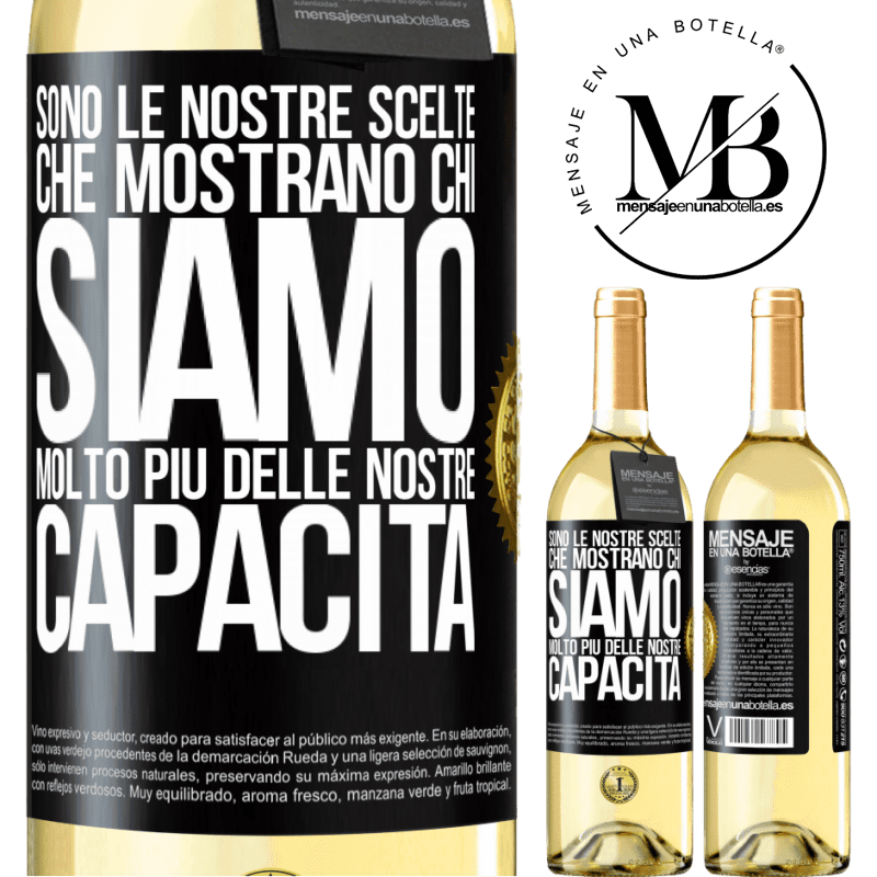 29,95 € Spedizione Gratuita | Vino bianco Edizione WHITE Sono le nostre scelte che mostrano chi siamo, molto più delle nostre capacità Etichetta Nera. Etichetta personalizzabile Vino giovane Raccogliere 2025 Verdejo