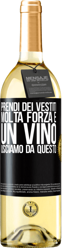 29,95 € | Vino bianco Edizione WHITE Prendi dei vestiti, molta forza e un vino. Usciamo da questo Etichetta Nera. Etichetta personalizzabile Vino giovane Raccogliere 2025 Verdejo