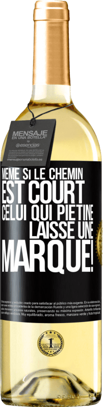 29,95 € Envoi gratuit | Vin blanc Édition WHITE Même si le chemin est court. Celui qui piétine, laisse une marque! Étiquette Noire. Étiquette personnalisable Vin jeune Récolte 2025 Verdejo
