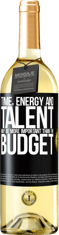 29,95 € Free Shipping | White Wine WHITE Edition Time, energy and talent may be more important than the budget Black Label. Customizable label Young wine Harvest 2025 Verdejo