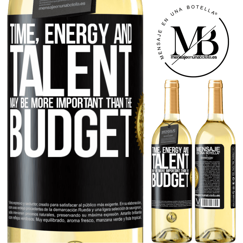29,95 € Free Shipping | White Wine WHITE Edition Time, energy and talent may be more important than the budget Black Label. Customizable label Young wine Harvest 2022 Verdejo