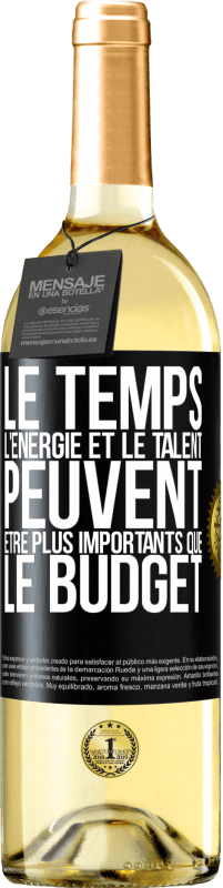 29,95 € Envoi gratuit | Vin blanc Édition WHITE Le temps, l'énergie et le talent peuvent être plus importants que le budget Étiquette Noire. Étiquette personnalisable Vin jeune Récolte 2025 Verdejo