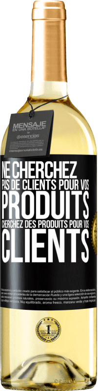 29,95 € | Vin blanc Édition WHITE Ne cherchez pas de clients pour vos produits cherchez des produits pour vos clients Étiquette Noire. Étiquette personnalisable Vin jeune Récolte 2024 Verdejo