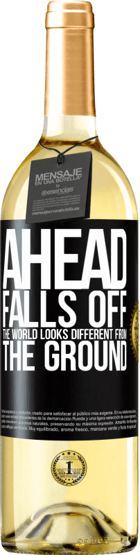 29,95 € | White Wine WHITE Edition Ahead. Falls off. The world looks different from the ground Black Label. Customizable label Young wine Harvest 2023 Verdejo