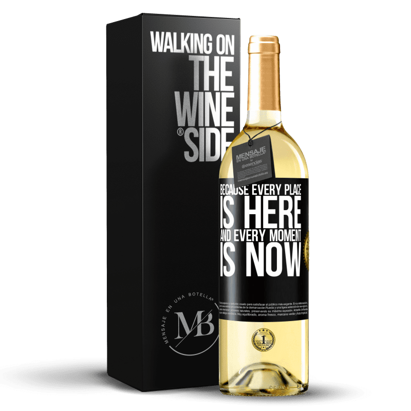 29,95 € Free Shipping | White Wine WHITE Edition Because every place is here and every moment is now Black Label. Customizable label Young wine Harvest 2023 Verdejo