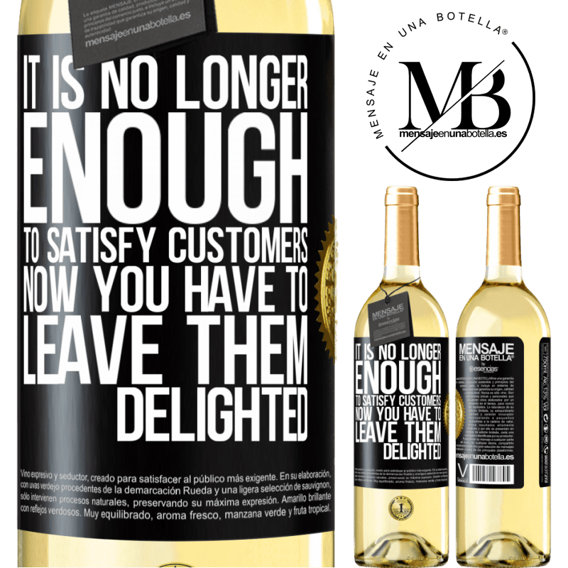 29,95 € Free Shipping | White Wine WHITE Edition It is no longer enough to satisfy customers. Now you have to leave them delighted Black Label. Customizable label Young wine Harvest 2022 Verdejo