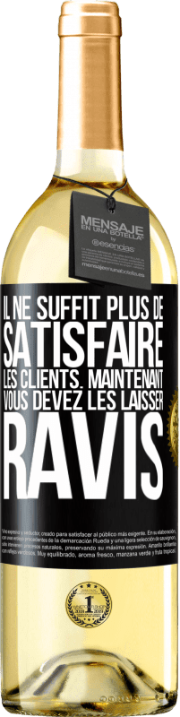 29,95 € Envoi gratuit | Vin blanc Édition WHITE Il ne suffit plus de satisfaire les clients. Maintenant vous devez les laisser ravis Étiquette Noire. Étiquette personnalisable Vin jeune Récolte 2025 Verdejo