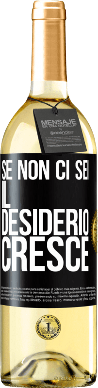 29,95 € | Vino bianco Edizione WHITE Se non ci sei, il desiderio cresce Etichetta Nera. Etichetta personalizzabile Vino giovane Raccogliere 2024 Verdejo