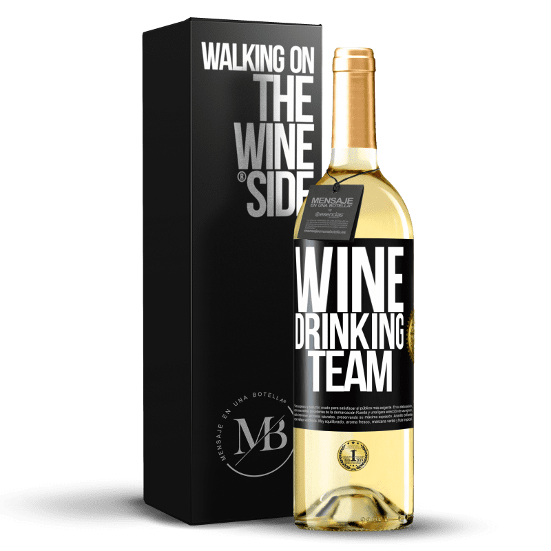 29,95 € 免费送货 | 白葡萄酒 WHITE版 Wine drinking team 黑标. 可自定义的标签 青年酒 收成 2023 Verdejo