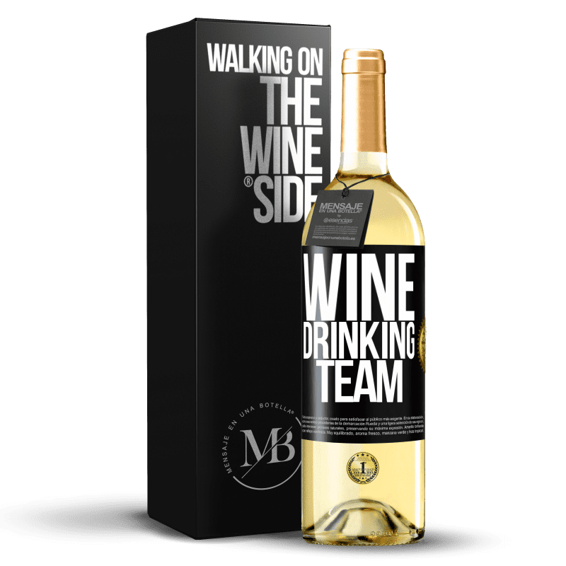 29,95 € 免费送货 | 白葡萄酒 WHITE版 Wine drinking team 黑标. 可自定义的标签 青年酒 收成 2025 Verdejo
