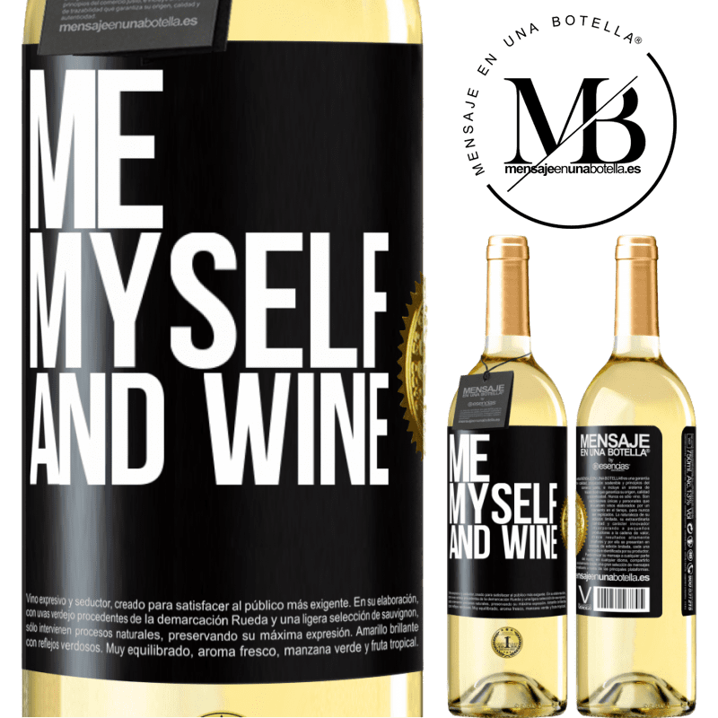 29,95 € Free Shipping | White Wine WHITE Edition Me, myself and wine Black Label. Customizable label Young wine Harvest 2025 Verdejo