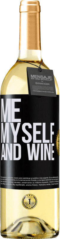 29,95 € | Weißwein WHITE Ausgabe Me, myself and wine Schwarzes Etikett. Anpassbares Etikett Junger Wein Ernte 2023 Verdejo