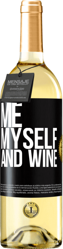 29,95 € | Vinho branco Edição WHITE Me, myself and wine Etiqueta Preta. Etiqueta personalizável Vinho jovem Colheita 2025 Verdejo