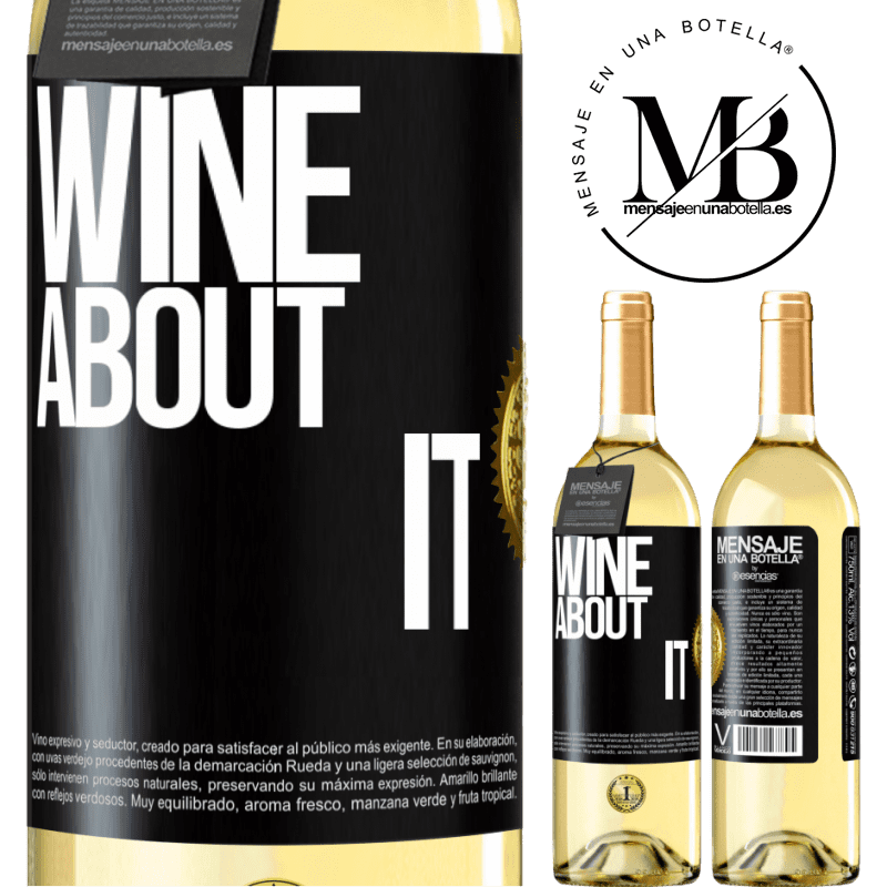 29,95 € Free Shipping | White Wine WHITE Edition Wine about it Black Label. Customizable label Young wine Harvest 2022 Verdejo