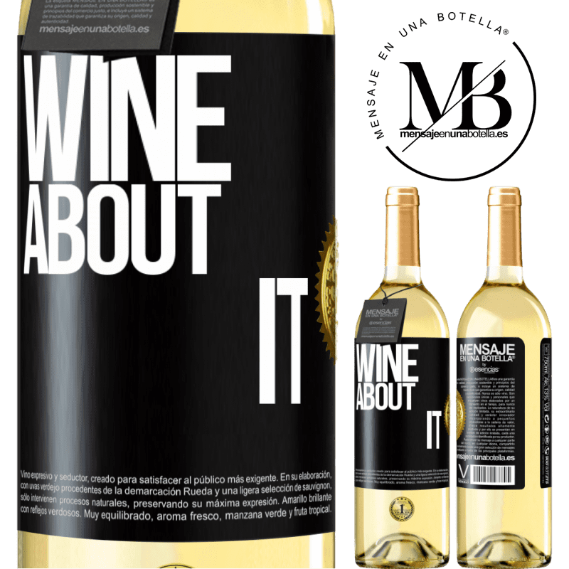 29,95 € Free Shipping | White Wine WHITE Edition Wine about it Black Label. Customizable label Young wine Harvest 2024 Verdejo