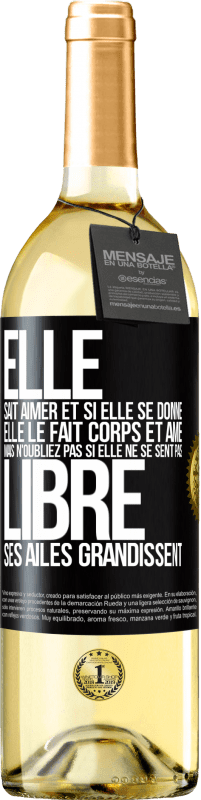 29,95 € | Vin blanc Édition WHITE Elle sait aimer et si elle se donne, elle le fait corps et âme. Mais n'oubliez pas si elle ne se sent pas libre, ses ailes grand Étiquette Noire. Étiquette personnalisable Vin jeune Récolte 2024 Verdejo