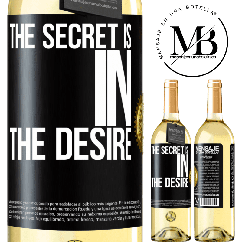 29,95 € Free Shipping | White Wine WHITE Edition The secret is in the desire Black Label. Customizable label Young wine Harvest 2022 Verdejo