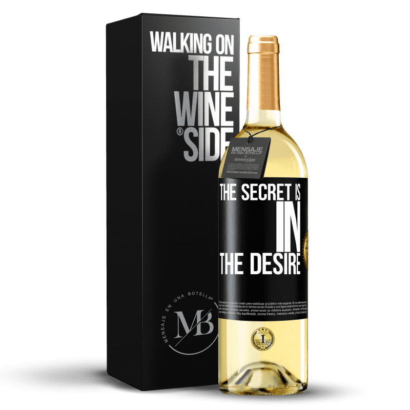 29,95 € Free Shipping | White Wine WHITE Edition The secret is in the desire Black Label. Customizable label Young wine Harvest 2023 Verdejo