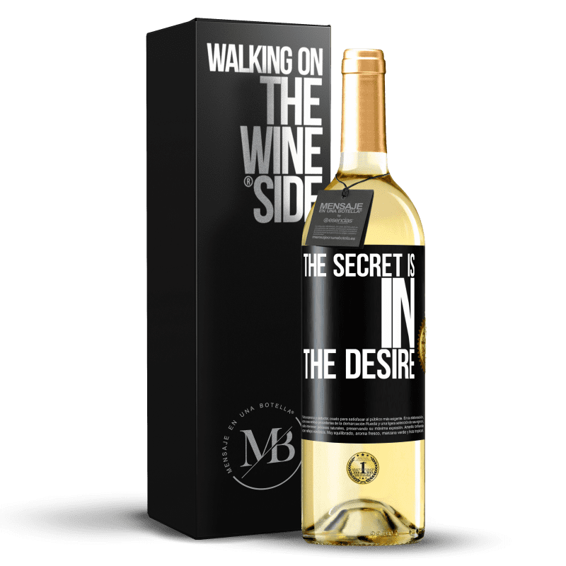 29,95 € Free Shipping | White Wine WHITE Edition The secret is in the desire Black Label. Customizable label Young wine Harvest 2025 Verdejo
