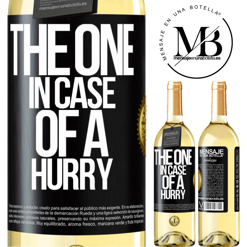 29,95 € Free Shipping | White Wine WHITE Edition The one in case of a hurry Black Label. Customizable label Young wine Harvest 2022 Verdejo