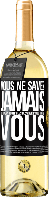 29,95 € | Vin blanc Édition WHITE Vous ne savez jamais qui aimera toutes les bizarreries qui sont en vous Étiquette Noire. Étiquette personnalisable Vin jeune Récolte 2024 Verdejo