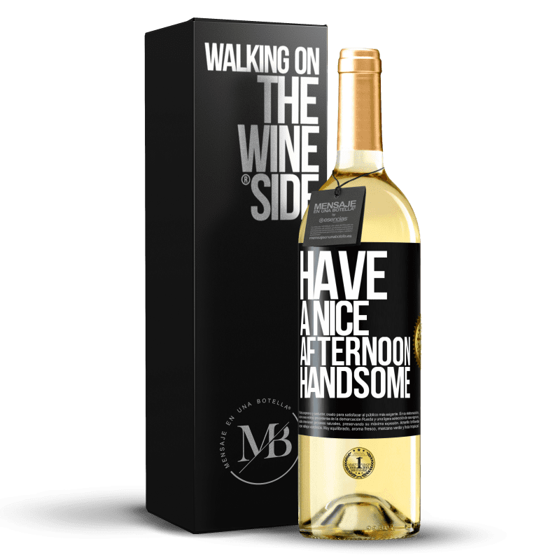 29,95 € Free Shipping | White Wine WHITE Edition Have a nice afternoon, handsome Black Label. Customizable label Young wine Harvest 2023 Verdejo
