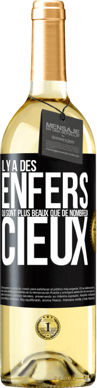 29,95 € | Vin blanc Édition WHITE Il y a des enfers qui sont plus beaux que de nombreux cieux Étiquette Noire. Étiquette personnalisable Vin jeune Récolte 2024 Verdejo