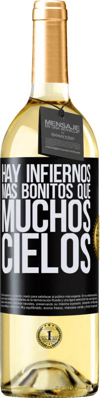 29,95 € | Vino Blanco Edición WHITE Hay infiernos más bonitos que muchos cielos Etiqueta Negra. Etiqueta personalizable Vino joven Cosecha 2024 Verdejo