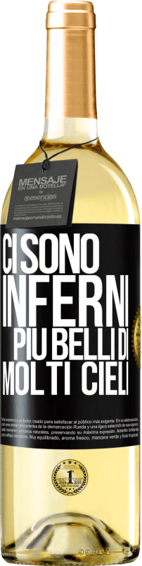 29,95 € | Vino bianco Edizione WHITE Ci sono inferni più belli di molti cieli Etichetta Nera. Etichetta personalizzabile Vino giovane Raccogliere 2024 Verdejo