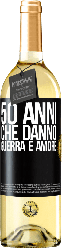 29,95 € | Vino bianco Edizione WHITE 50 anni che danno guerra e amore Etichetta Nera. Etichetta personalizzabile Vino giovane Raccogliere 2024 Verdejo