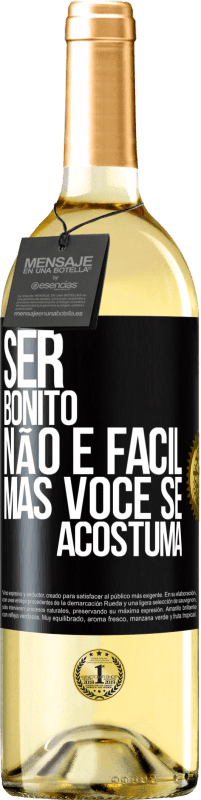 29,95 € | Vinho branco Edição WHITE Ser bonito não é fácil, mas você se acostuma Etiqueta Preta. Etiqueta personalizável Vinho jovem Colheita 2024 Verdejo