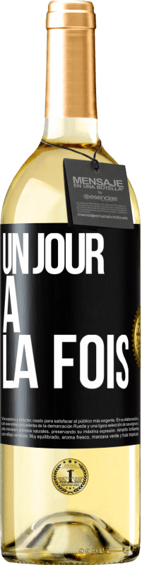 29,95 € | Vin blanc Édition WHITE Un jour à la fois Étiquette Noire. Étiquette personnalisable Vin jeune Récolte 2023 Verdejo