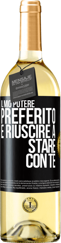 29,95 € | Vino bianco Edizione WHITE Il mio potere preferito è riuscire a stare con te Etichetta Nera. Etichetta personalizzabile Vino giovane Raccogliere 2025 Verdejo